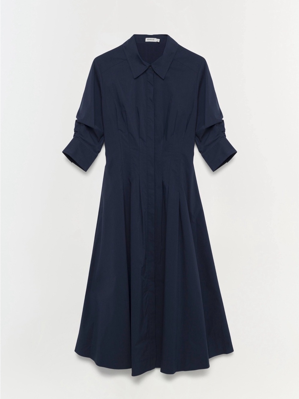 Jonathan Simkhai Jazz Poplin Pintuck Midi Shirtdress Blue Medium
